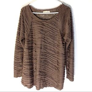 A’reve Tunic with Open Lace Back Panel | Taupe